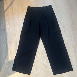 Sanctuary Black Wide-Leg Cargo Trousers